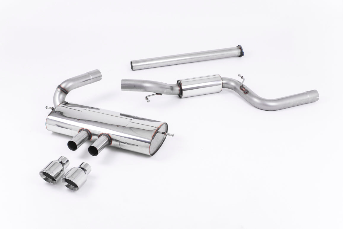 Milltek Semi-Res Cat Back Exhaust Polished Tips for Ford Focus Mk3 ST (12-18)