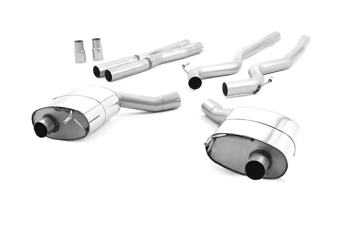 Milltek Non-Res Cat Back Dual Exhaust Burnt Titanium for Ford Mustang V8 (15-18)