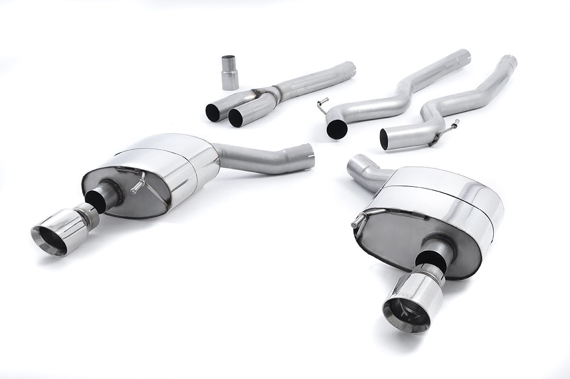 Milltek Non-Res Cat Back Exhaust GT100 Burnt Titanium for Ford Mustang 2.3