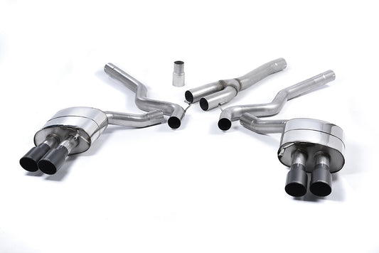 Milltek Non-Res Cat Back Exhaust GT90 Black for Ford Mustang 2.3 Fastback 15-18