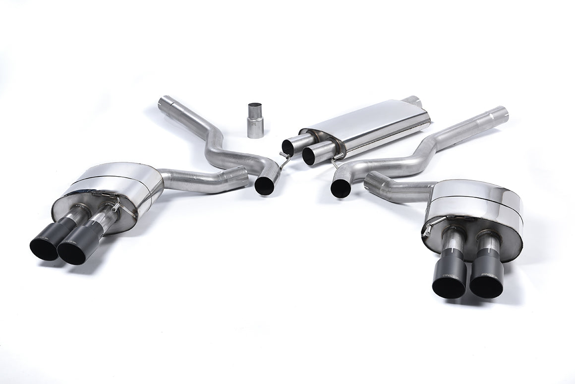 Milltek Resonated Cat Back Exhaust GT90 Black for Ford Mustang 2.3 Fastback