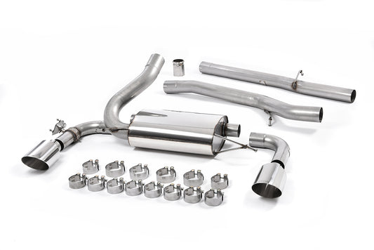 Milltek Non-Res Cat Back Exhaust Polished Tips for Ford Focus Mk3 RS (16-18)