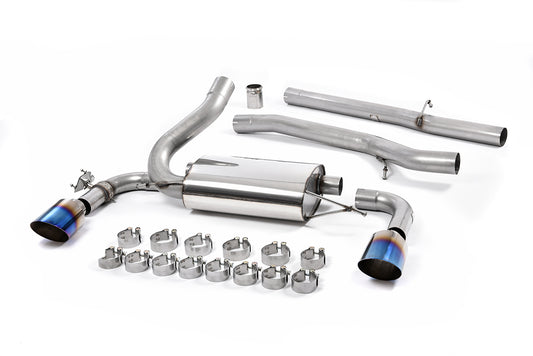 Milltek Non-Res Cat Back Exhaust Burnt Titanium for Ford Focus Mk3 RS (16-18)