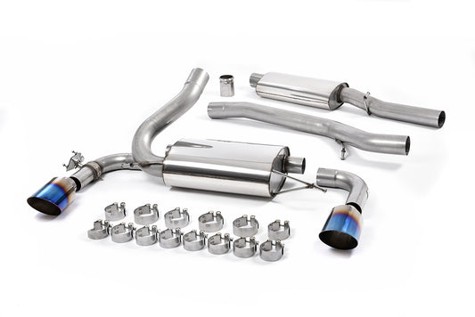 Milltek Resonated Cat Back Exhaust Burnt Titanium for Ford Focus Mk3 RS (16-18)