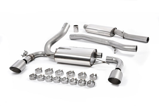 Milltek Resonated Cat Back Exhaust Titanium Tips for Ford Focus Mk3 RS (16-18)