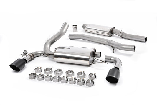 Milltek Resonated Cat Back Exhaust Black Tips for Ford Focus Mk3 RS (16-18)