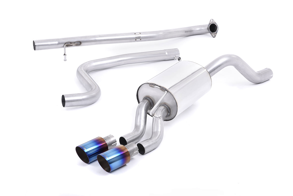 Milltek Non-Res Cat Back Exhaust Burnt Titanium for Ford Fiesta Mk7/Mk7.5 1.0T