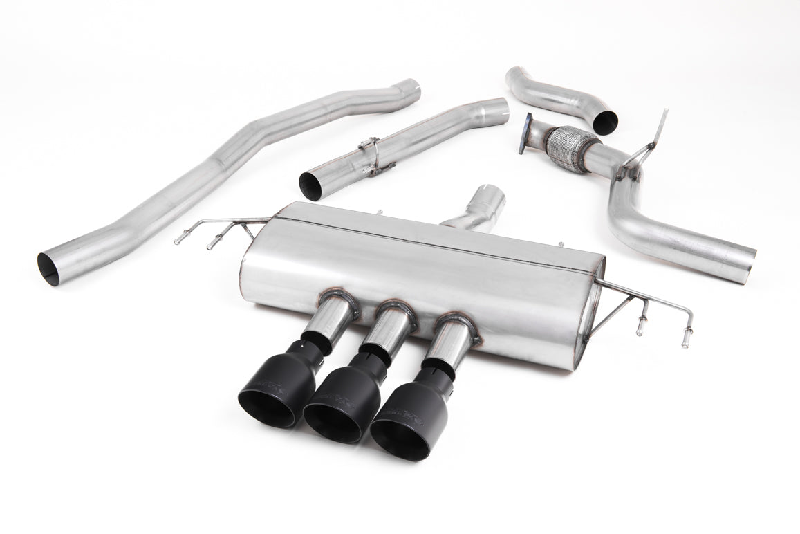 Milltek Non-Res Cat Back Race Exhaust Black for Honda Civic Type R FK8