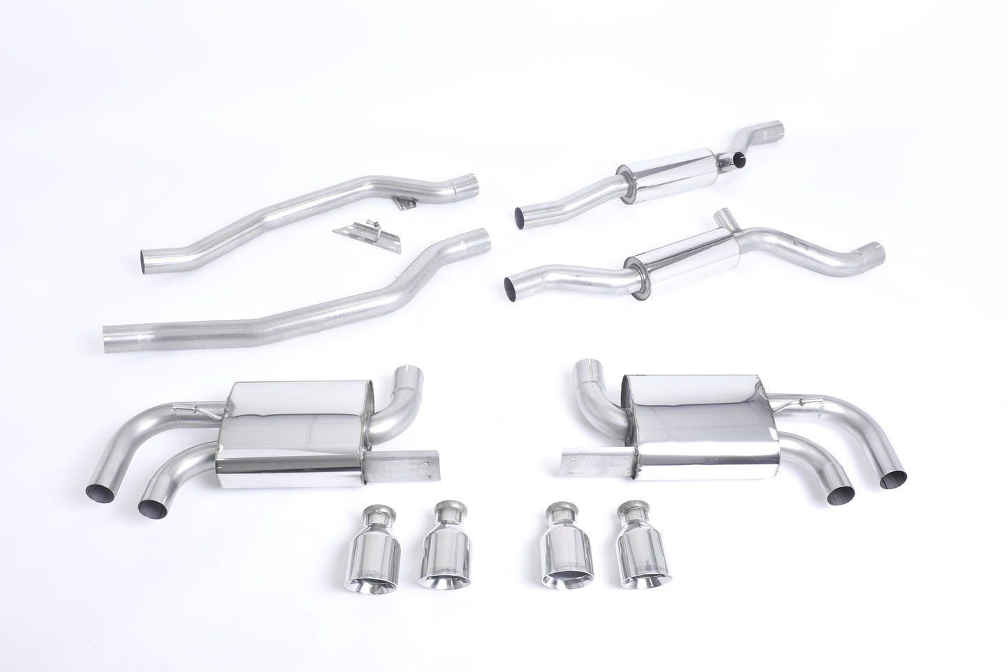 Milltek Resonated Cat Back Cup Style Exhaust for Porsche Cayenne 958 Turbo 4.8