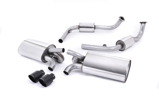 Milltek Resonated Cat Back Exhaust Black for Porsche Cayman S 3.4 987 Gen2 09-13