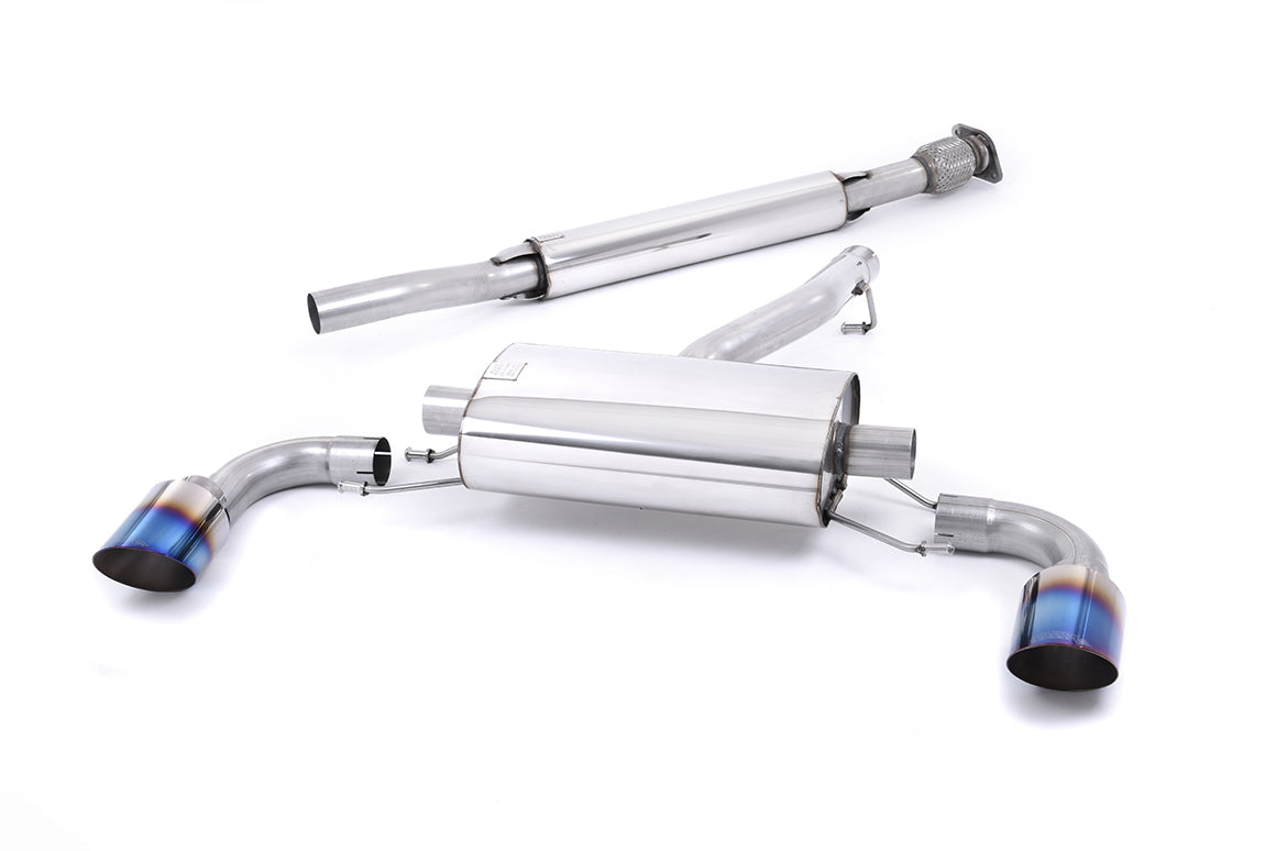 Milltek Resonated Secondary Cat Back Exhaust Burnt Titanium for Scion FRS 12-22