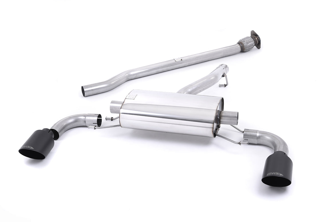Milltek Non-Res Secondary Cat Back Exhaust Black Tips for Toyota GT86 (12-22)