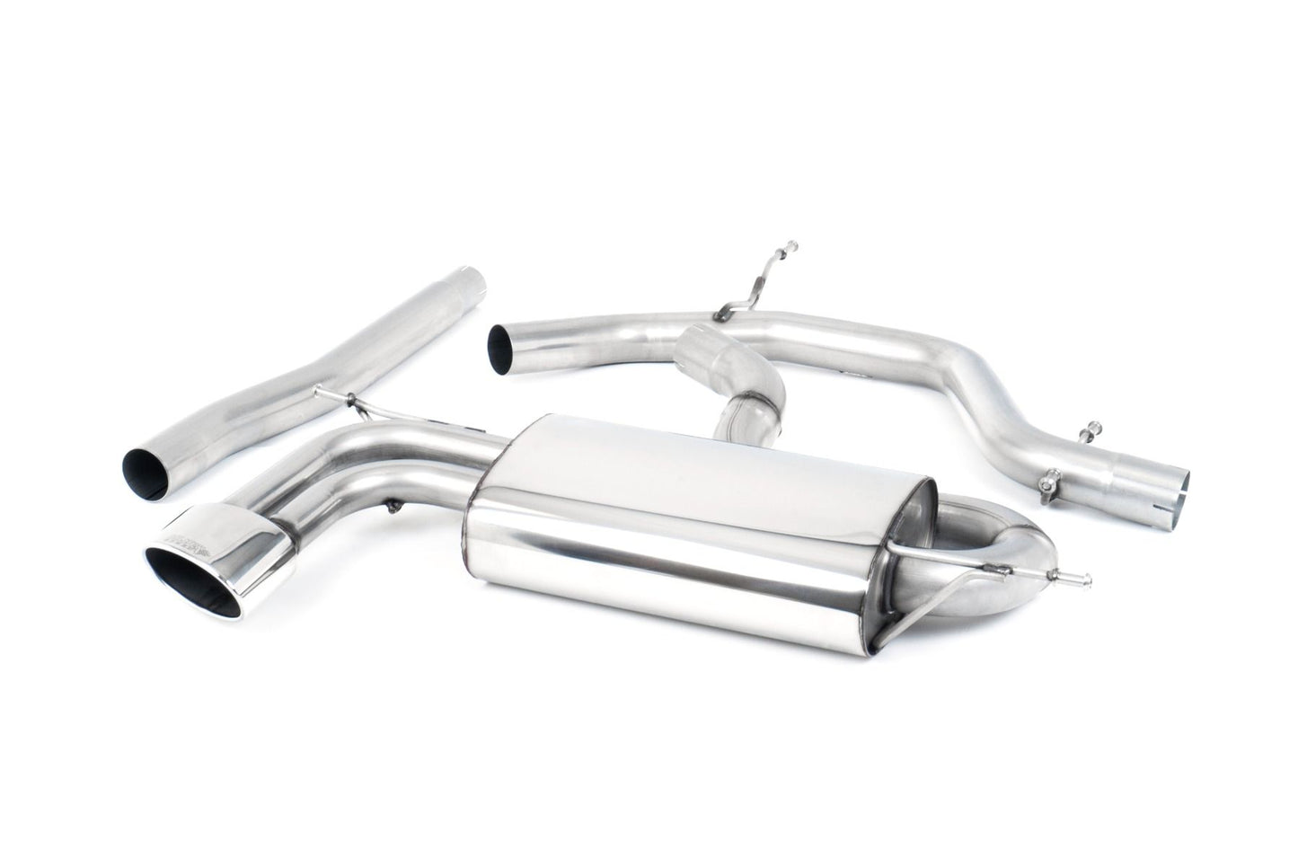 Milltek Cat Back Exhaust Oval Tips for Seat Leon FR 2.0 TDI 170 (05-13)