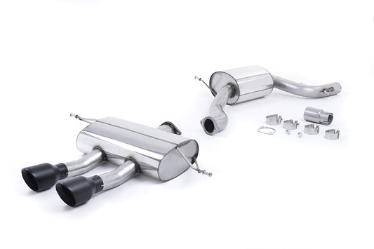 Milltek Resonated Cat Back Exhaust Black Tips for Seat Leon Cupra R (10-12)