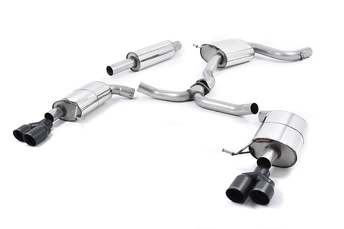 Milltek Cat Back Exhaust Quad Black Tips for Seat Leon ST Cupra 280/290 (15-22)