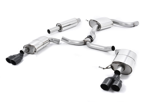 Milltek Cat Back Exhaust Quad Black Tips for Seat Leon ST Cupra 280/290 (15-22)