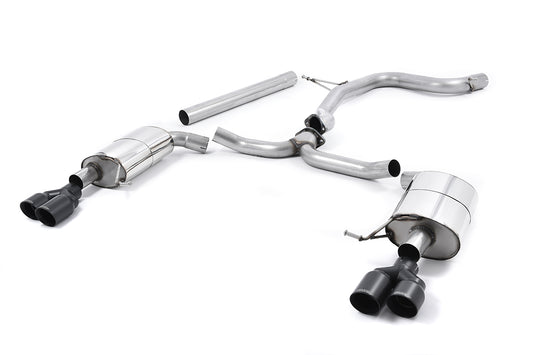 Milltek Non-Res Cat Back Exhaust Black Quad for Seat Leon ST Cupra 280/290 15-22