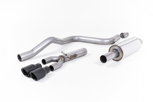 Milltek Resonated Cat Back Exhaust Black for Seat Leon FR 2.0 TDI 150 (13-22)
