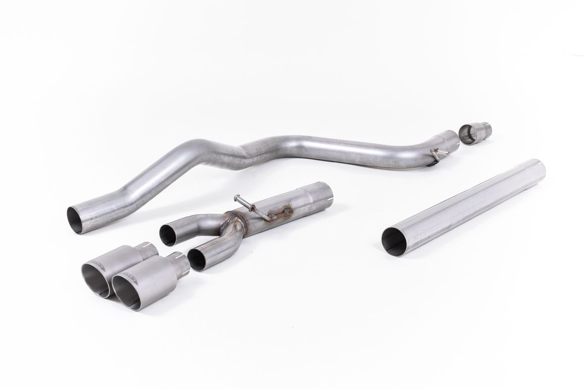 Milltek Non-Res Cat Back Exhaust Black Tips for Seat Leon FR 2.0 TDI 150 (13-22)
