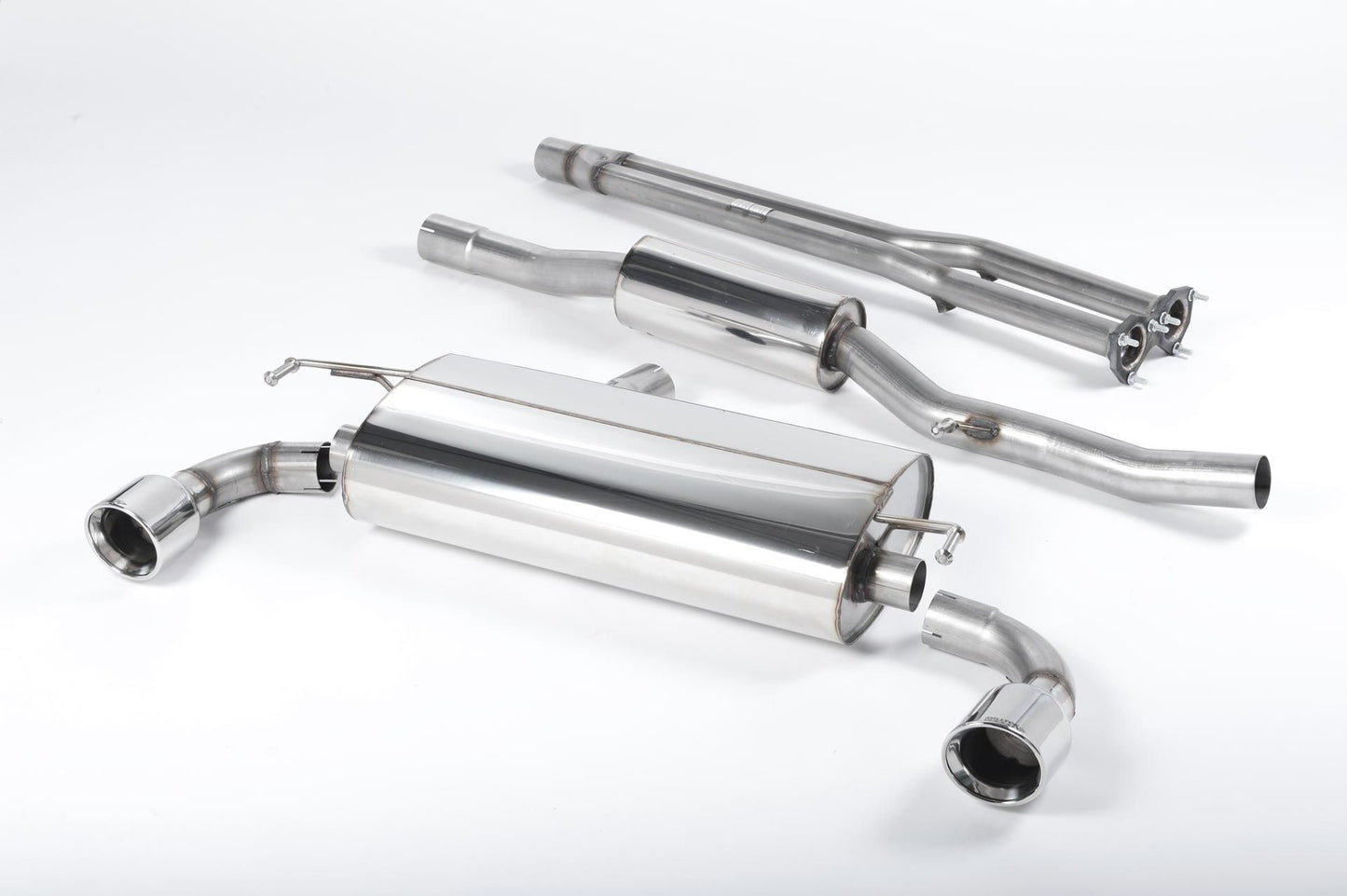 Milltek Resonated Cat Back Exhaust GT100 Tips for VW Golf Mk4 R32 (02-05)