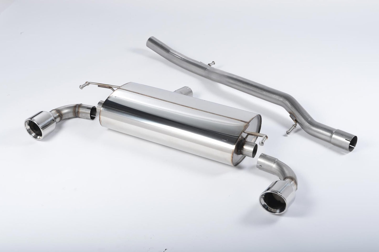 Milltek Non-Res Cat Back Exhaust GT100 Tips for VW Golf Mk4 R32 (02-05)