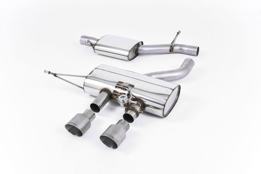 Milltek Resonated Cat Back Exhaust Black Tips for VW Golf R Mk6 (09-13)