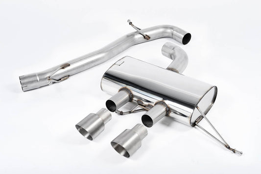 Milltek Non-Res Cat Back Race Exhaust Titanium Tips for VW Golf R Mk6 (09-13)