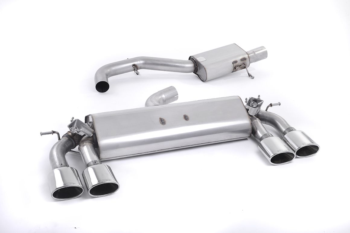 Milltek Resonated Cat Back Exhaust Titanium Round Tips for VW Golf R Mk7 (14-16)