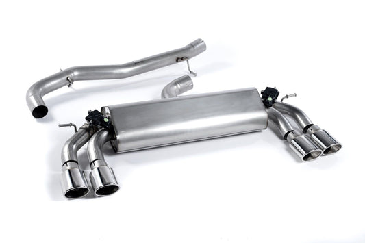 Milltek Non-Res Cat Back Exhaust Burnt Titanium Round for VW Golf R Mk7 (14-16)