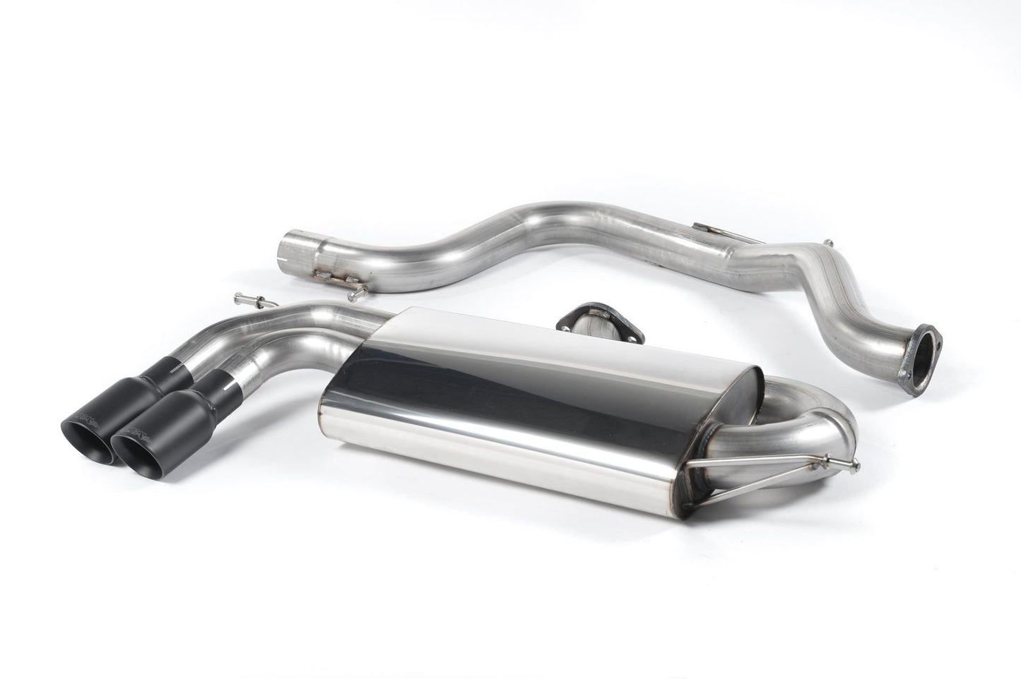 Milltek Non-Res Cat Back Exhaust Black Tips for VW Golf Mk5 GTI & Edition 30