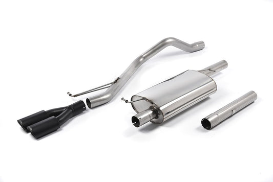 Milltek Resonated Cat Back Exhaust Black for VW Transporter T5 LWB TDI (03-15)