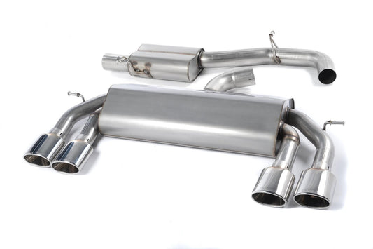 Milltek Resonated Cat Back Race Exhaust Polished Oval for VW Golf R Mk7 (14-16)