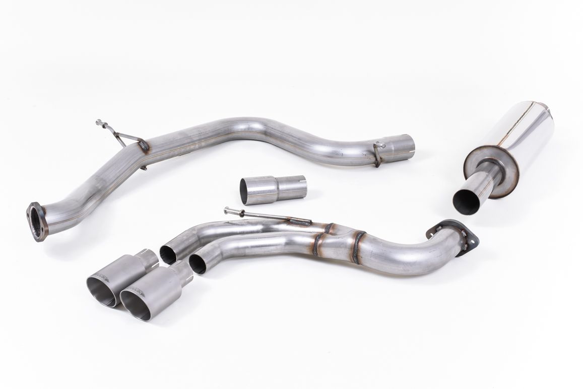 Milltek Resonated Cat Back Exhaust Polished Tips for VW Golf Mk7 GTD (13-22)