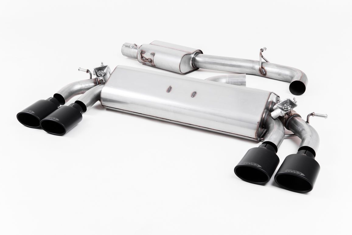 Milltek Resonated Cat Back Exhaust Polished Round Tips for VW Golf R Mk7.5 17-22