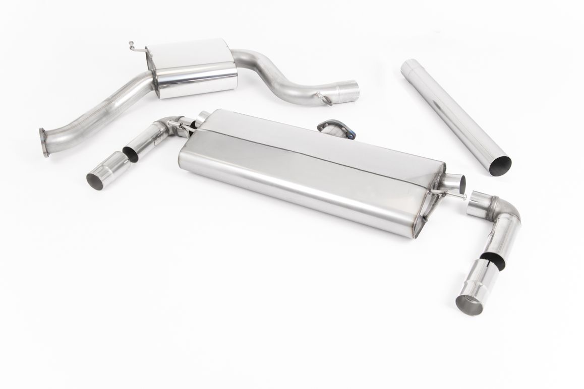 Milltek Resonated Cat Back Exhaust Burnt Titanium for VW Golf Mk7.5 GTI (17-18)