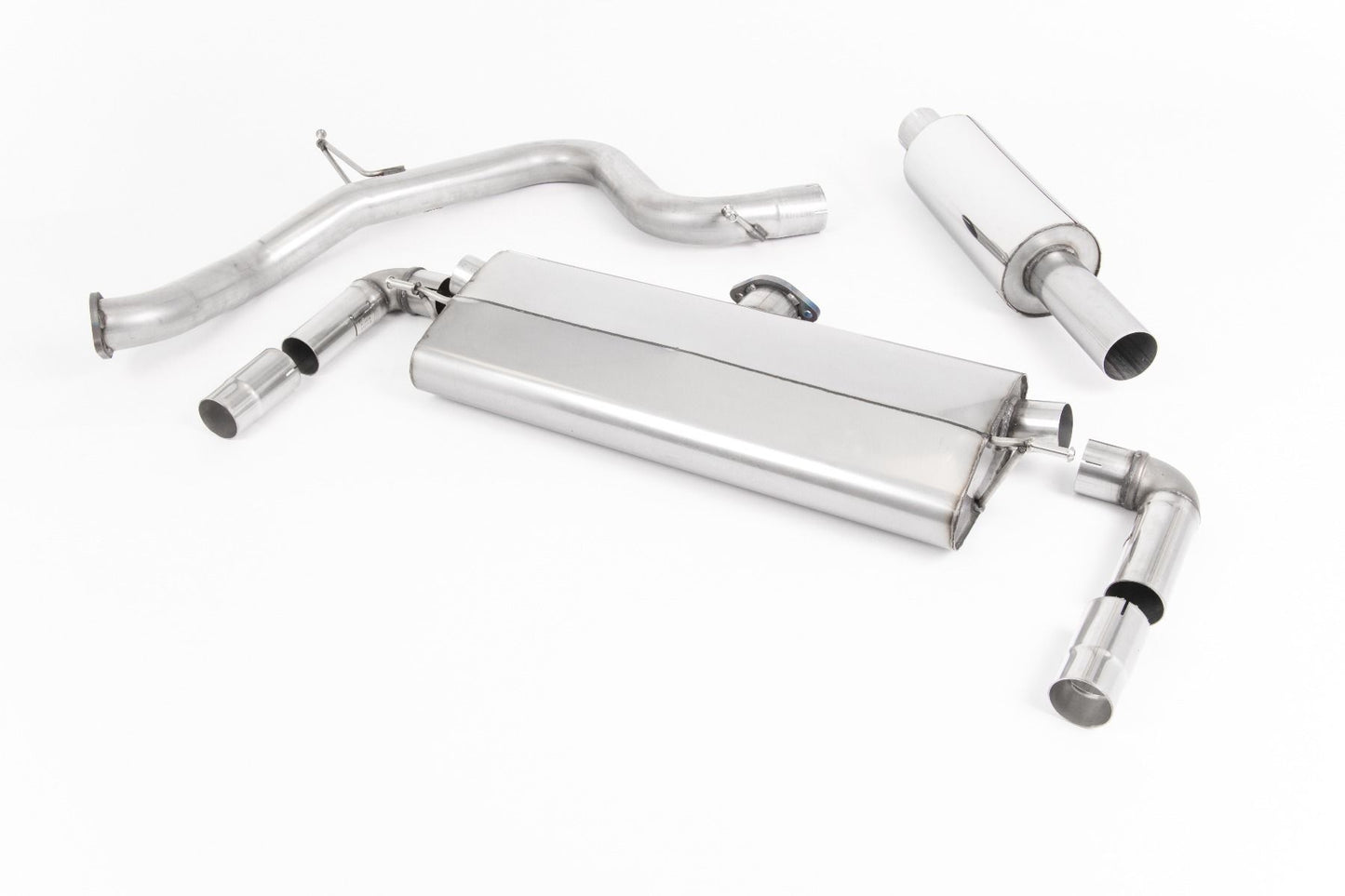 Milltek Resonated Cat Back Exhaust Polished for VW Golf Mk7.5 GTI TCR & PP 19-22