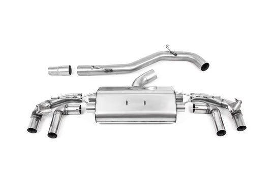 Milltek Non-Res OPF Back Exhaust Polished Tips for VW Golf R Mk8