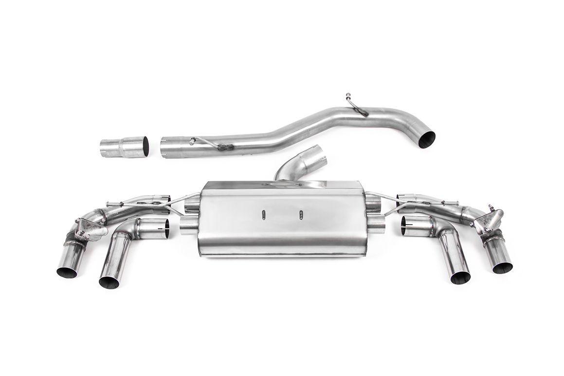 Milltek Non-Res OPF Back Exhaust Titanium Tips for VW Golf R Mk8