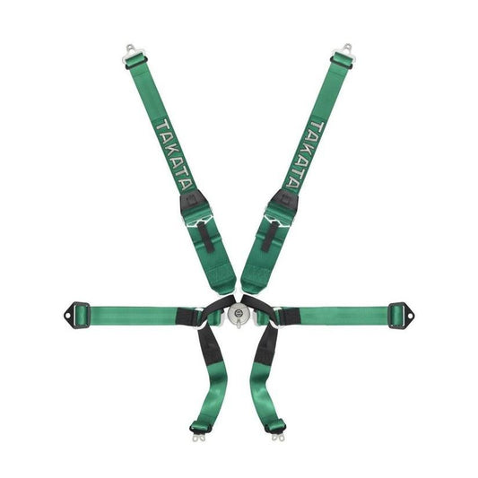Takata Formula 6 Snap-on Harness HANS - Green (FIA Approved)