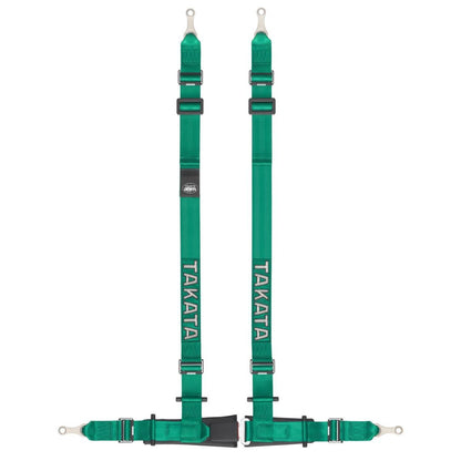 Takata Drift II Bolt-on 4 Point Harness - Green