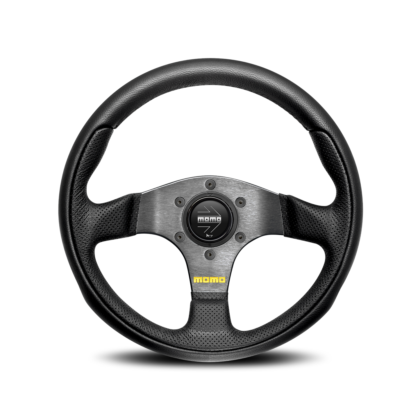 Momo Team Steering Wheel - Black Leather 280mm