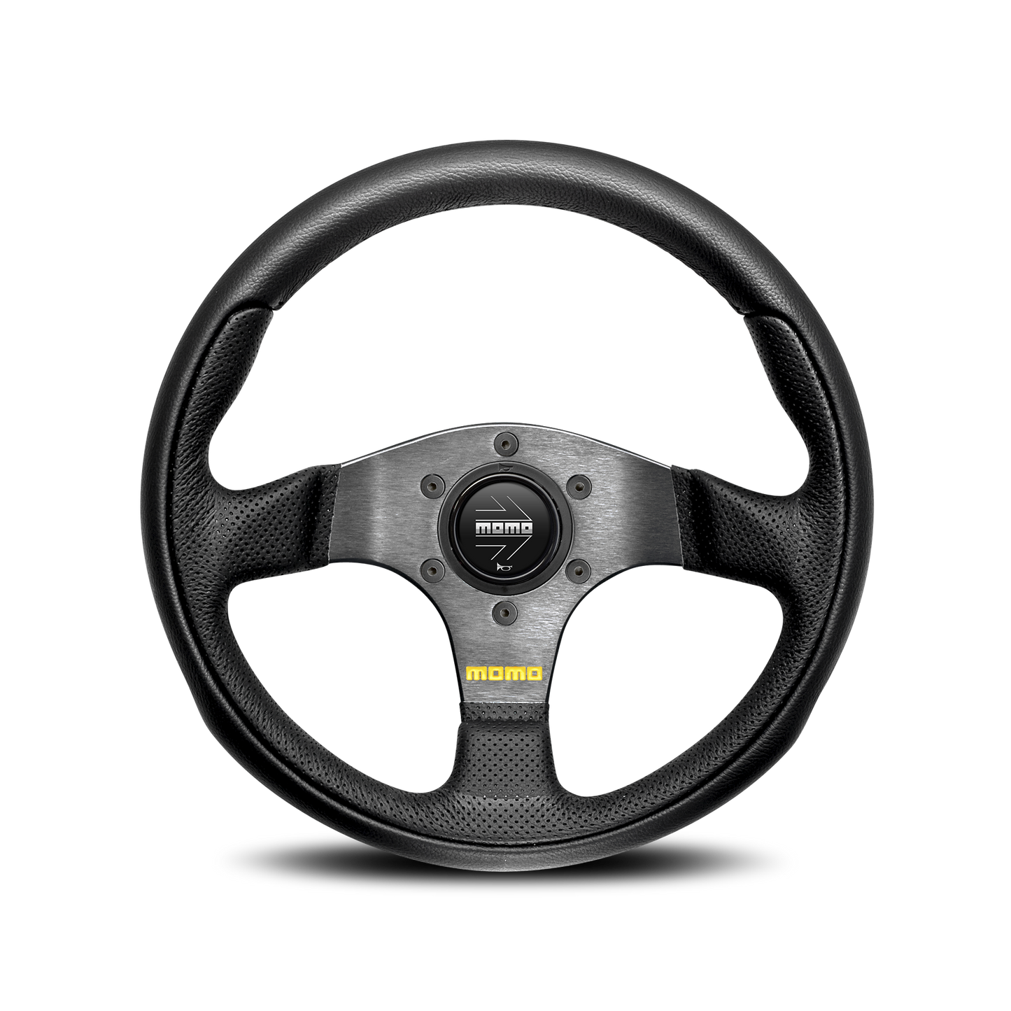 Momo Team Steering Wheel - Black Leather 300mm