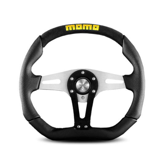 Momo Trek Steering Wheel - Black Alcantara/Black Leather 350mm