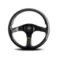 Momo Tuner Steering Wheel - Black Leather 350mm