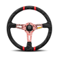 Momo Ultra Steering Wheel - Black Alcantara/Red Insert 350mm